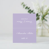 Lavender Wedding Platzkarte - Gast Name (Stehend Vorderseite)