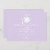 Lavender Wedding Probe Dinner Einladung (Vorne/Hinten)