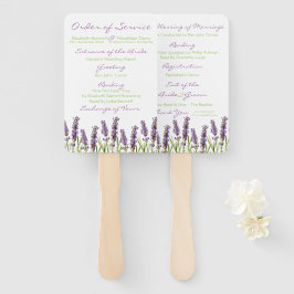 Lavender Wedding Program Fächer