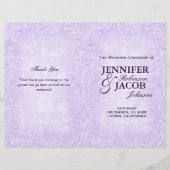 Lavender Wedding Program Glitzer (Vorderseite)