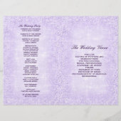 Lavender Wedding Program Glitzer (Rückseite)