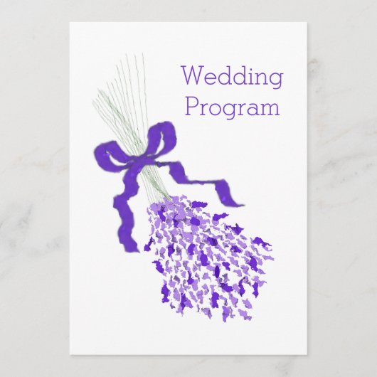 Lavender Wedding Programm (Vorderseite)