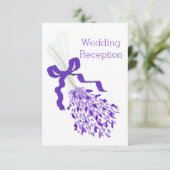 Lavender Wedding Reception Begleitkarte (Stehend Vorderseite)