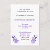 Lavender Wedding Reception Begleitkarte (Rückseite)