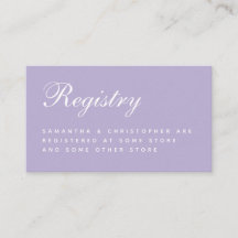 Lavender Wedding Registry Einfaches Skript Lila