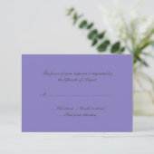 Lavender Wedding Response Card RSVP Karte (Stehend Vorderseite)