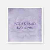 Lavender Wedding Rose Serviette (Vorderseite)