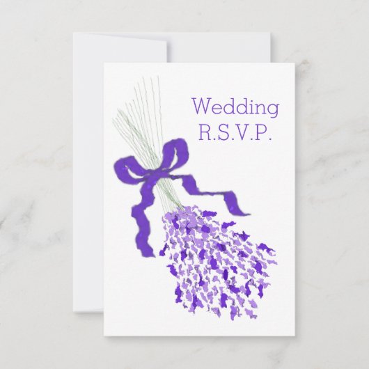 Lavender Wedding RSVP Karte (Vorderseite)