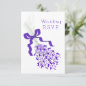 Lavender Wedding RSVP Karte (Stehend Vorderseite)