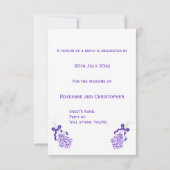 Lavender Wedding RSVP Karte (Rückseite)