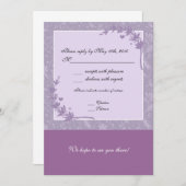 Lavender Wedding RSVP Note Card Einladung (Vorne/Hinten)