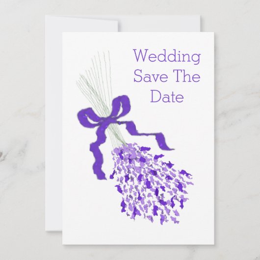 Lavender Wedding Save The Date (Vorderseite)