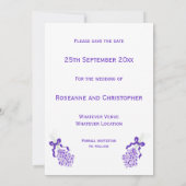 Lavender Wedding Save The Date (Rückseite)