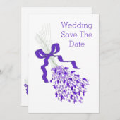 Lavender Wedding Save The Date (Vorne/Hinten)
