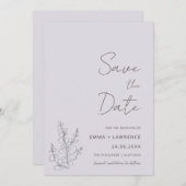 Lavender Wedding Save the Date Cards Einladung (Vorne/Hinten)