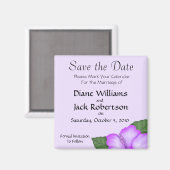 Lavender Wedding Save the Date Magnet (Vorderseite/Rückseite)