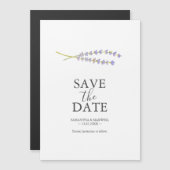 Lavender Wedding speichert die Datumsmagnete Magneteinladung (Vorne/Hinten)