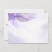 Lavender Wedding Stationery Note Card Mitteilungskarte (Rückseite)