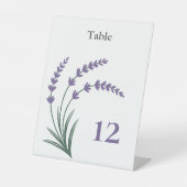 Lavender Wedding Table Number Pedestal Sign Sockelschild (Vorderseite)
