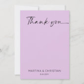 Lavender Wedding Vielen Dank Foto Karte (Vorderseite)