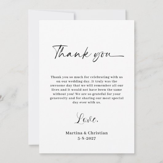 Lavender Wedding Vielen Dank Foto Karte (Rückseite)