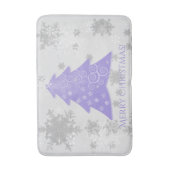 Lavender Weihnachtsbaum Bath Mat Badematte (Vorderseite Vertikal)