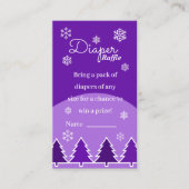 Lavender Weihnachtskalender Tombola Schneebaum Begleitkarte (Vorderseite)