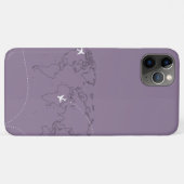 Lavender-Weltkarte iPhone 11 Pro Hülle (Rückseite (Horizontal))