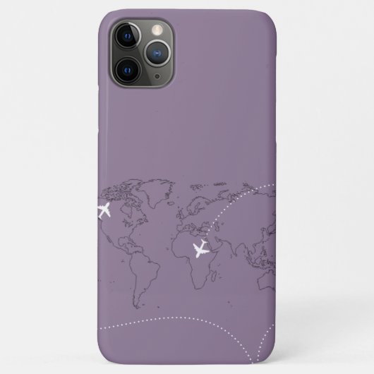 Lavender-Weltkarte iPhone 11 Pro Hülle (Rückseite)