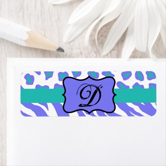 Lavender, White & Aquamarin Zebra & Cheetah Person (Insitu)