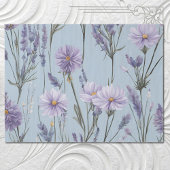 Lavender White Daisy Boho Wildblume Decoupage Seidenpapier