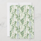 Lavender White Delphinium Flowers Birthday Einladung (Rückseite)