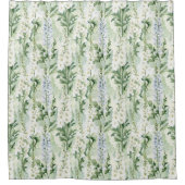 Lavender White Delphinium Flowers Bridal Shower Duschvorhang (Vorderseite)