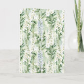 Lavender White Delphinium Flowers Bridal Shower Karte (Rückseite)