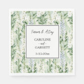 Lavender White Delphinium Flowers Bridal Wedding Serviette (Vorderseite)