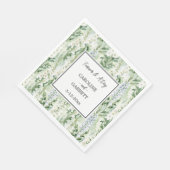 Lavender White Delphinium Flowers Bridal Wedding Serviette (Ecke)