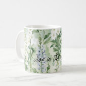 Lavender White Delphinium Flowers Kaffeetasse (Vorderseite Links)