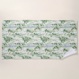 Lavender White Delphinium Flowers   Strandtuch