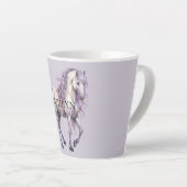 Lavender White Floral Horse Milchtasse (Rechte Ecke)