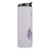 Lavender White Floral Horse Thermosbecher (Nach links gedreht)