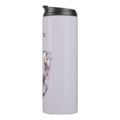 Lavender White Floral Horse Thermosbecher (Nach rechts gedreht)