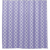 Lavender White Geometric Duschvorhang (Vorderseite)