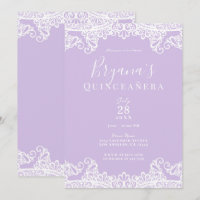 Lavender & White Lace Elegantes Quinceñera Party