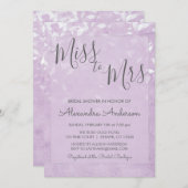 Lavender & White Miss an Mrs. Brautparty Einladung (Vorne/Hinten)