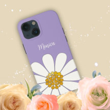 Lavender White Modern Daisy Blume Individuelle Nam