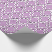 Lavender White XL Marokkanisches Quatrefolie #7DS Geschenkpapier (Ecke)