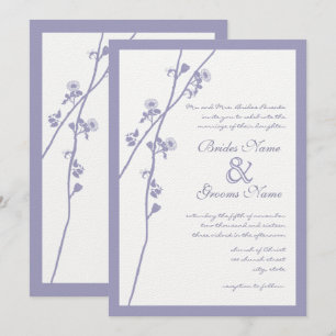 Lavender Wild Blume Branch Wedding Einladung