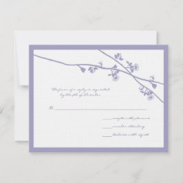 Lavender Wild Blume Branches Wedding RSVP