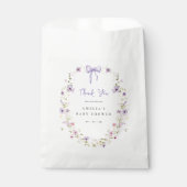 Lavender Wildblume Babydusche Papier Vorspeise Tas Geschenktütchen (Vorderseite)