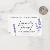 Lavender Wildblume Bio Honey Apiary Hive Mitteilungskarte (Vorderseite/Rückseite Beispiel)
